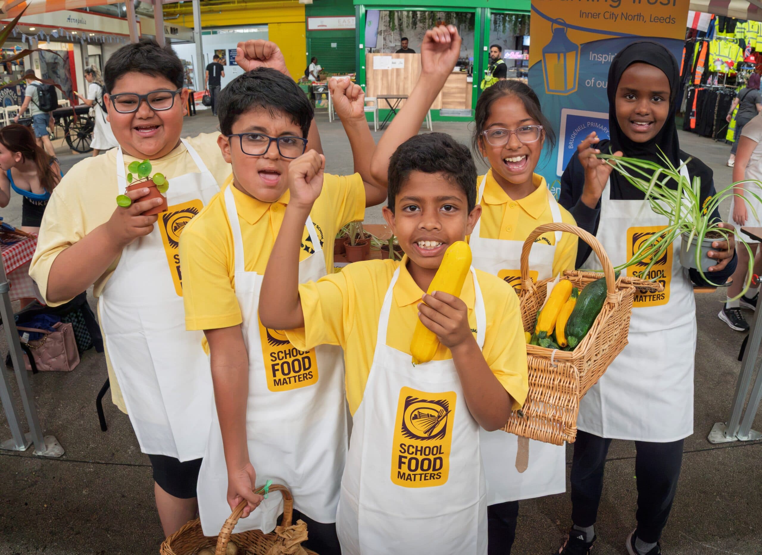 Leeds Schoolchildren Sell Home-Grown Produce at Kirkgate Market