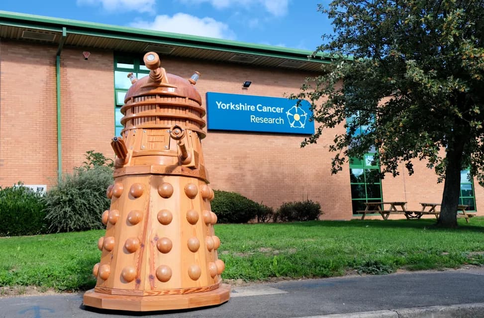 Four years after his prostate cancer diagnosis, Martin finished cancer treatment and his Dalek, which he fondly named 'Rustic'